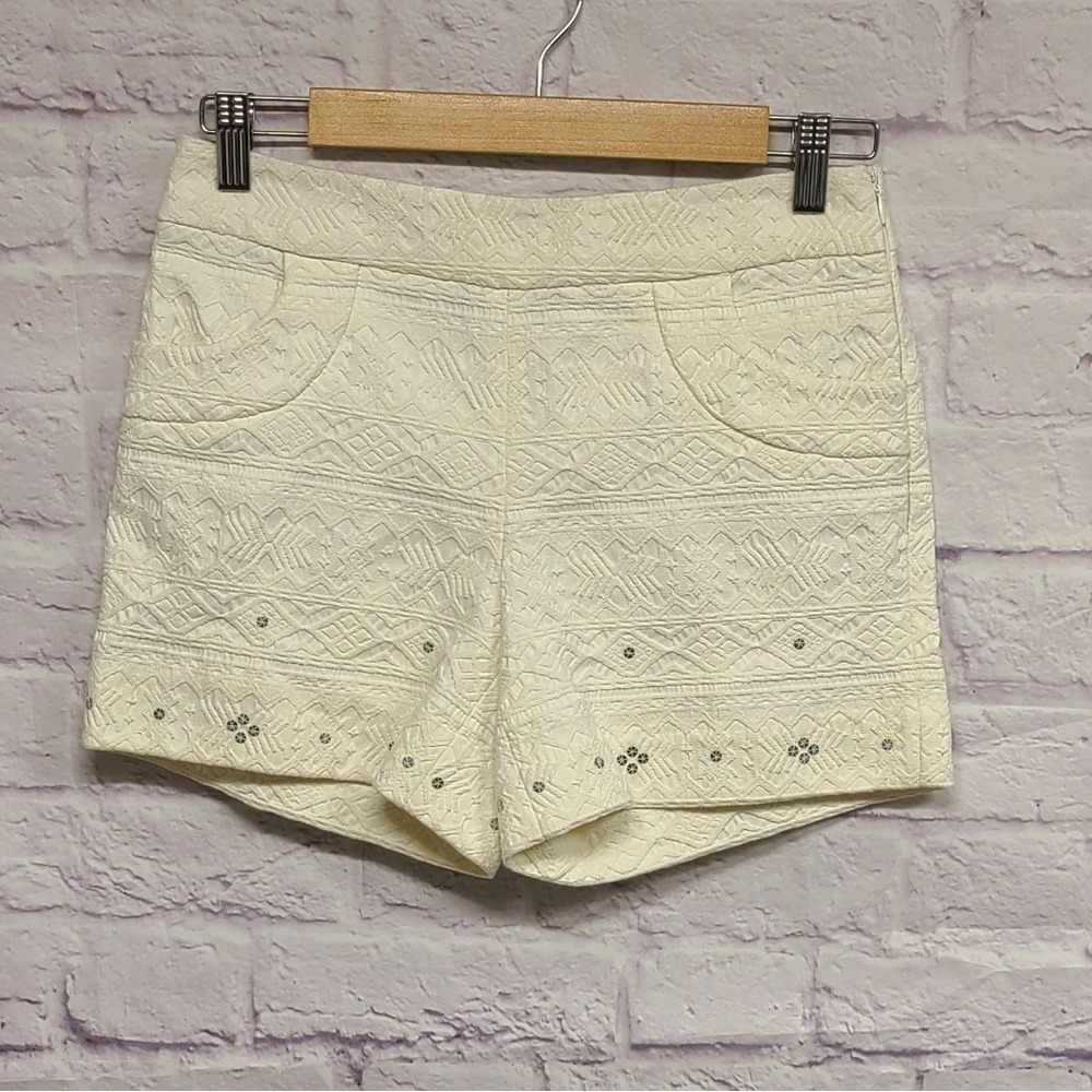 Elevenses Cream High Waist Tailored‎ Shorts